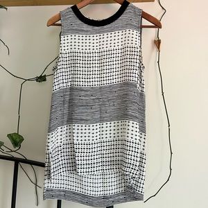 Madewell Black and White Pattern Shirt, S